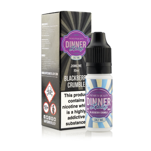 Salt Nic Blackberry Crumble Bottle & Carton